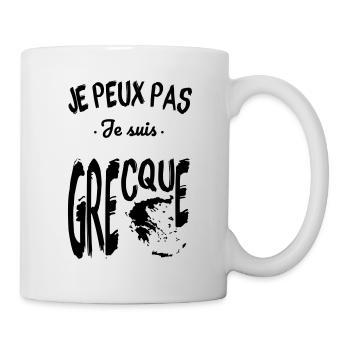 Je peux pas je suis Grecque - Mug blanc - blanc - Droite