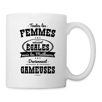 Femmes égales les meilleures deviennent gameuses - Mug blanc - blanc - Droite