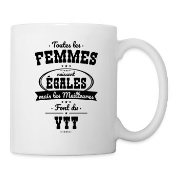 Femmes égales les meilleures font du VTT - Mug blanc - blanc - Droite