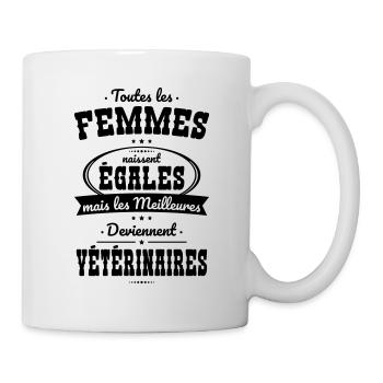 Femmes égales meilleures deviennent vétérinaires - Mug blanc - blanc - Droite