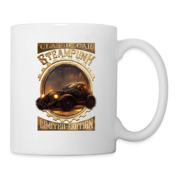 Steampunk Oldtimer, gothic und elegant - Tasse - Weiß - Rechts