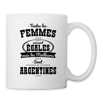 Femmes égales les meilleures sont Argentines - Mug blanc - blanc - Droite