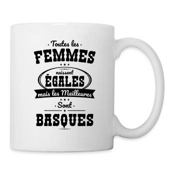 Femmes égales les meilleures sont Basques - Mug blanc - blanc - Droite