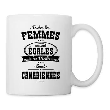 Femmes égales les meilleures sont Canadiennes - Mug blanc - blanc - Droite