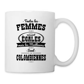 Femmes égales les meilleures sont Colombiennes - Mug blanc - blanc - Droite