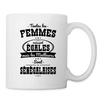 Femmes égales les meilleures sont Sénégalaises - Mug blanc - blanc - Droite