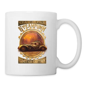 Steampunk voiture ancienne classique, gothique et élégante - Mug blanc - blanc - Droite