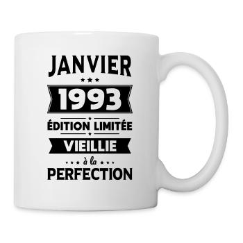 Anniversaire 30 ans - Janvier 1993 Perfection - Mug blanc - blanc - Droite