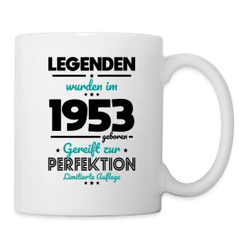 70. Geburtstag - Legenden wurden im 1953 - Tasse - Weiß - Rechts