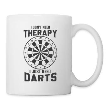Dart & Bier Lustiger Darts Spruch - Tasse - Weiß - Rechts