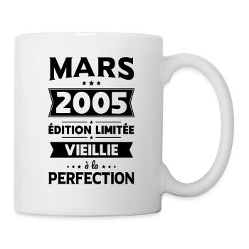 Anniversaire 20 ans - Mars 2005 Perfection - Mug blanc - blanc - Droite