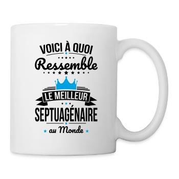 A quoi ressemble meilleur septuagénaire au monde - Mug blanc - blanc - Droite