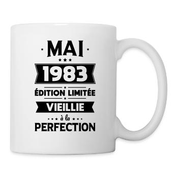 Anniversaire 40 ans - Mai 1983 Perfection - Mug blanc - blanc - Droite