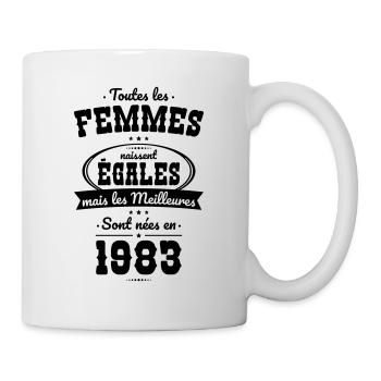 Anniversaire 40 ans - Meilleures sont nées en 1983 - Mug blanc - blanc - Droite