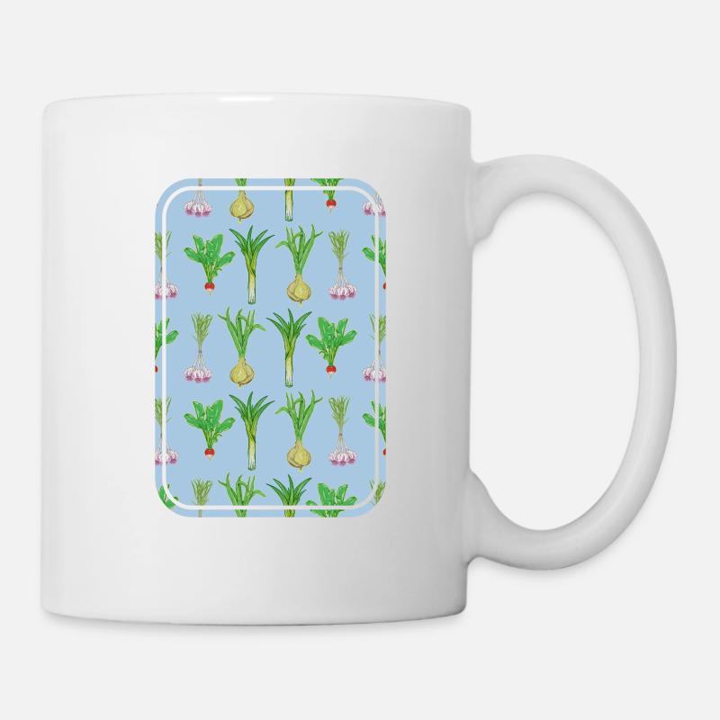 Gemüsegartenmuster - Tasse - Weiß