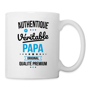 Authentique et véritable Papa - Fête des Pères - Mug blanc - blanc - Droite