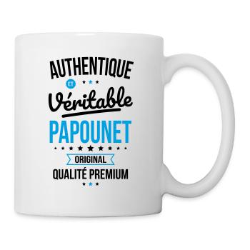 Authentique et véritable Papounet - Fête des Pères - Mug blanc - blanc - Droite