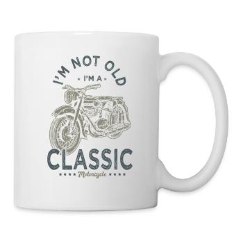 nicht alt Ich bin klassisches T-Shirt Motorrad - Tasse - Weiß - Rechts