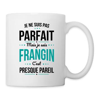 Je ne suis pas parfait mais je suis Frangin - Mug blanc - blanc - Droite