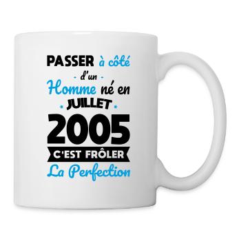Anniversaire 20 ans - Né en Juillet 2005 - Mug blanc - blanc - Droite