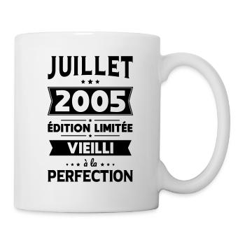 Anniversaire 20 ans - Juillet 2005 Perfection - Mug blanc - blanc - Droite