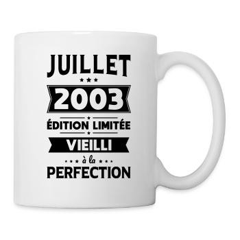 Anniversaire 20 ans - Juillet 2003 Perfection - Mug blanc - blanc - Droite
