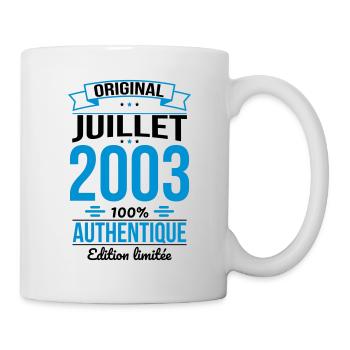 Anniversaire 20 ans - Original - Juillet 2003 - Mug blanc - blanc - Droite