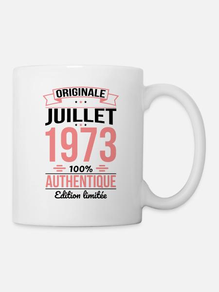 Anniversaire 50 ans - Originale - Juillet 1973 - Mug blanc - blanc