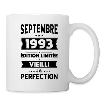 Anniversaire 30 ans - Septembre 1993 Perfection - Mug blanc - blanc - Droite