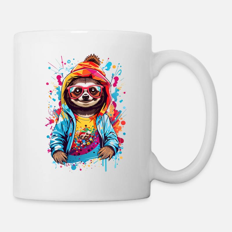 Coole Faultier - Tasse - Weiß