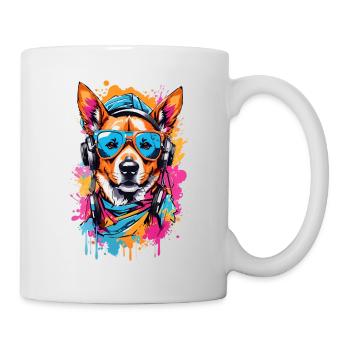 Chien cool - Mug blanc - blanc - Droite
