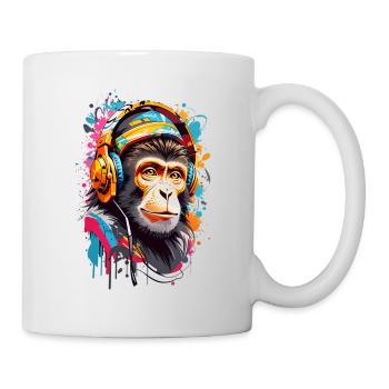 Coole Affe - Tasse - Weiß - Rechts