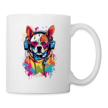 Chien cool - Mug blanc - blanc - Droite