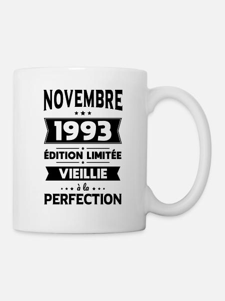 Anniversaire 30 ans - Novembre 1993 Perfection - Mug blanc - blanc