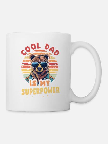 cool dad is my superpower - Mug blanc - blanc