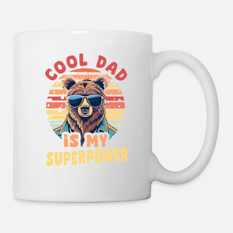 cool dad is my superpower - Mug blanc - blanc