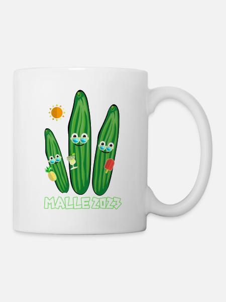 gurken familie,gurken,gurke,malle, Mallorca - Tasse - Weiß