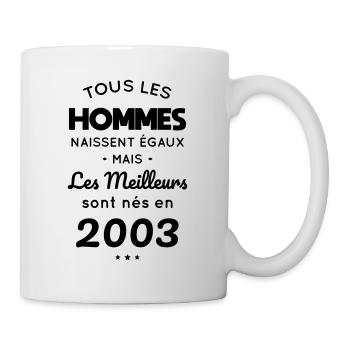 Anniversaire 20 ans - Meilleurs sont nés en 2003 - Mug blanc - blanc - Droite