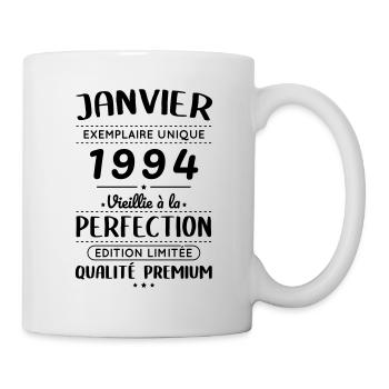 Anniversaire 30 ans - Janvier 1994 Perfection - Mug blanc - blanc - Droite