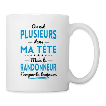 Plusieurs dans tête le Randonneur l'emporte - Mug blanc - blanc - Droite