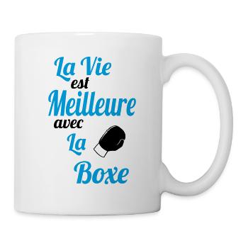 La vie est meilleure avec la boxe - Idée Cadeau - Mug blanc - blanc - Droite