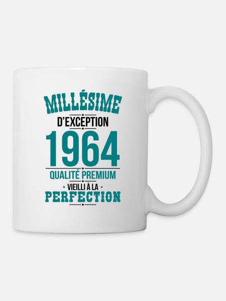 Anniversaire 60 ans - Millésime d'Exception 1964 - Mug blanc - blanc