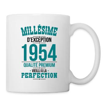 Anniversaire 70 ans - Millésime d'Exception 1954 - Mug blanc - blanc - Droite