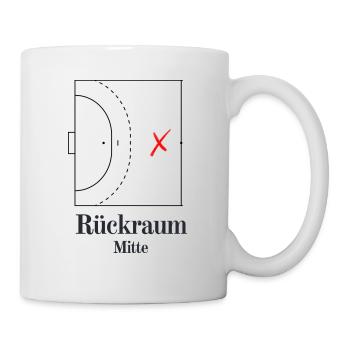 Rückraum Mitte - Handball - Tasse - Weiß - Rechts