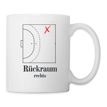 Handball - Rückraum - Tasse - Weiß - Rechts