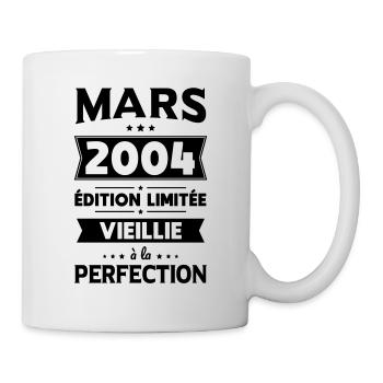 Anniversaire 20 ans - Mars 2004 Perfection - Mug blanc - blanc - Droite