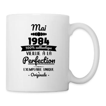 40-jähriges Jubiläum - Mai 1984 Original - Tasse - Weiß - Rechts