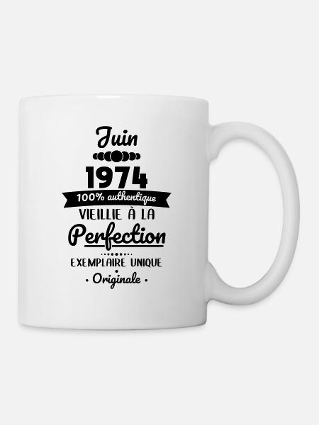 Anniversaire 50 ans - Juin 1974 Originale - Mug blanc - blanc