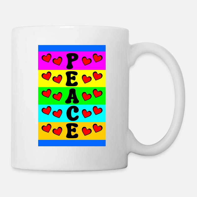 Peace And Love - Mug - white