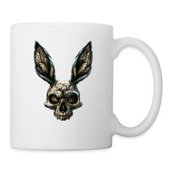 Zombie Kaninchenschädel - Tasse - Weiß - Rechts